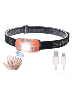 اشتري LED Sensor Headlight Lightweight Waterproof USB Rechargeable Battery في الامارات