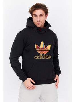 اشتري Men Sportswear Fit Outdoor Hooded Sweatshirt, Black في الامارات