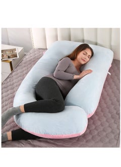 Buy Pregnancy Pillows, Full Body Pillow with Removable Velvet Cover, Maternity Pillow for Pregnant Women (Pink & Blue) in Saudi Arabia