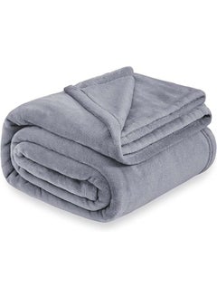 Buy SKY-TOUCH Queen Fleece Blanket : 270GSM Super Soft Lightweight Bed Blanket Plush Fuzzy Cozy Luxury Microfiber Throw Blanket for Home Office Dorm Bed Sofa Chair Couch Travel Camping (Grey 230 * 200cm) in UAE