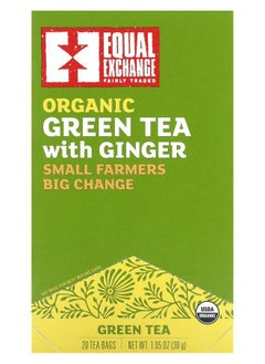 اشتري Organic Green Tea with Ginger 20 Tea Bags 1.05 oz (30 g) في الامارات