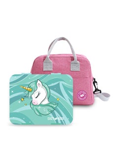 اشتري Eazy Kids Bento Box wt Insulated Lunch Bag & Cutter Set -Combo - Unicorn Green في السعودية