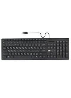 اشتري ProOne PKC50 Keyboard - 104 Keys & 17 Multimedia Hot Keys, 1.5M Wired, Ergonomic Design, Wide Compatibility with Windows, Mac OS, Linux Systems, PC Keyboard, Laptop Keyboard في الامارات