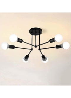 اشتري Semi-Recessed Ceiling Lights Modern Satellite Chandeliers Lndustrial Black Ceiling Lights في الامارات