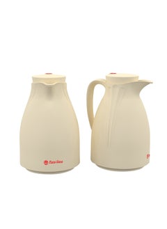 Buy Plastic Tea & Coffee Flask 900 Milliliter Creamy in Saudi Arabia