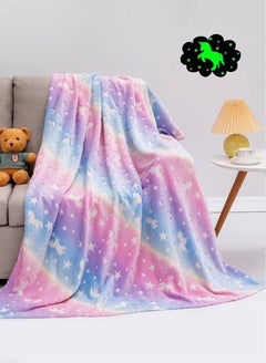 Buy Luminous Unicorn Blanket 130*150cm in UAE