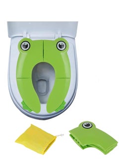 Buy Kids Toilet Seat Cover, Travel Portable Folding Potty Training, Non Slip Silicone Pads, Reusable Toddlers Covers Liners Fits Round Oval Toilets Suitable for Baby in Saudi Arabia