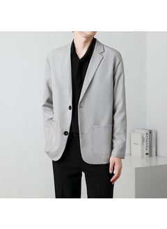 Buy Trendy Slim Fit Blazer for Men Fall SpringLight gray Light gray in UAE