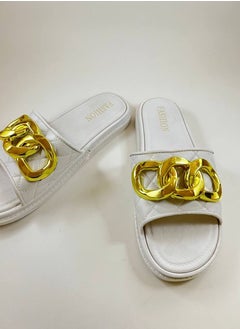 Buy Casual Women Slipper (White) in Saudi Arabia