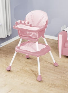 Buy Baby High Chair Adjustable Feeding Chair Toddler Dinning Booster Toddler Building Block Table with Safety Harness and Removable Tray in Saudi Arabia