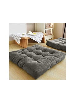 اشتري Square Tufted Velvet Cushion For Floor 55X55X10Cm في السعودية