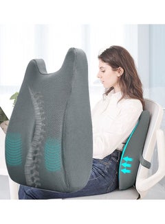 Buy Memory Foam Back Cushion Lumbar Support With Mesh Cover For Office Home Driver School in Saudi Arabia