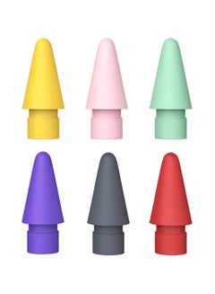 اشتري Tips for Apple Pencil 6-color Nibs 1st 2nd Generation Pen Replacement Red Yellow Purple Pink Gray Cyan في الامارات