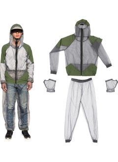 Buy Outdoor Mosquito Repellent Suit Bug Jacket Mesh Hooded XL 15*1*12cm in Saudi Arabia