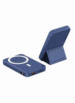 اشتري Magnetic Portable Power Bank Charger for Apple iPhone 14/13 series 10000mah Blue في الامارات