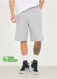 Buy Eco Earth Graphic Printed Melange Oversized Athleisure Shorts in Saudi Arabia