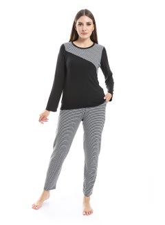 Buy Women Pajama Set With Pants And Long Sleeves in Egypt