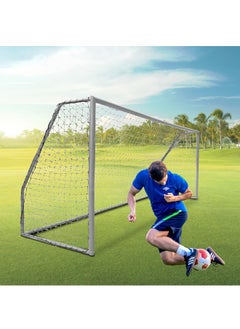 Buy Professional Soccer Football Goal Metallic Stainless Steel Thick Durable Goal with Net for Adults and Children in UAE