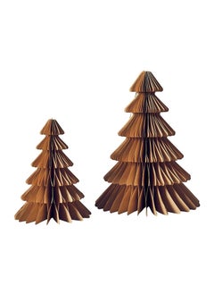 Buy Christmas Tree Glitter Edge Honeycombs Decorations 2/Pack in UAE