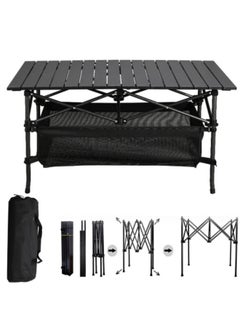 Buy Large Foldable Table,Portable Camping Table,Picnic Table,Backpacking Table with Storage Waterproof Pocket,95 * 55 * 50cm in Saudi Arabia