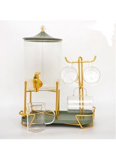 اشتري Glass dispenser set, metal holder + metal tray في مصر