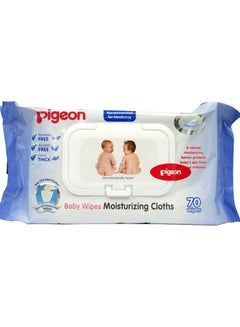 Buy Pigeon Baby Wipes Moist Cloth 70 Sheet in UAE