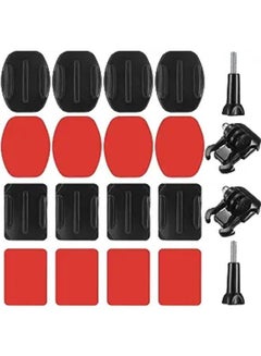 Buy Set of Helmet Adhesive Mount Set, Flat Curved Helmet Adhesive Mounts with Accessories Kit, Compatible with GoPro in UAE