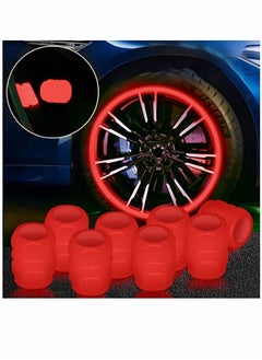 Buy 24PCS Car Valve Cap Tire Stem Caps Noctilucous Illuminated Air Cover Auto Wheel Cap, Accessories, Universal for Truck Motorcycles Bike Tires (Red) in UAE