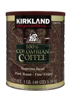 Buy Colombian Supremo Dark Roast Fine Grind Coffee Bean, 1.36Kg For v60, Espresso, Cappuccino, Iced Coffee And More in UAE