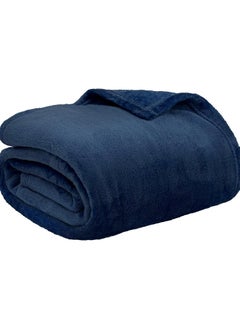 Buy BSB HOME® 220 GSM Premium Plush Single Blanket for Bed, Sofa, Couch, Travel and Camping AC Blanket | 150 x 220 CM  | Blue | SOLID POLO BLANKET in UAE