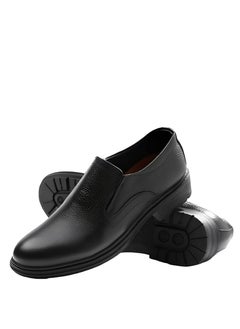 Buy Men's leather shoe, size 41, black color in Egypt