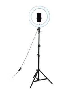 Buy LED Photography Ring Light With Tripod Stand Black White in Saudi Arabia