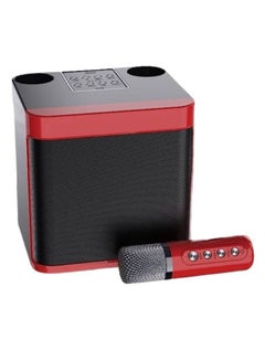 Buy Portable Bluetooth Karaoke Speaker for TV, with 1 Wireless Microphones PA Speaker System for Indoor Outdoor Party, Family Party Singing (Red) in UAE