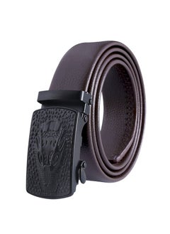 اشتري 130CM Creative Casual Versatile Wear Resistant Leather Automatic Buckle Belt في الامارات