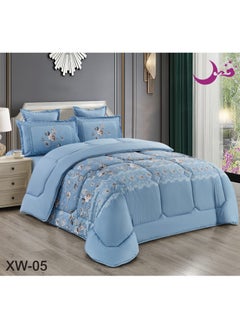 Buy Duvet Set Of 6 Pieces For Two Persons Modern And Beautiful Design And Heavy Filling in Saudi Arabia