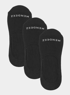 اشتري Mendeez Mens Black No Show Socks Pack of 3 في الامارات