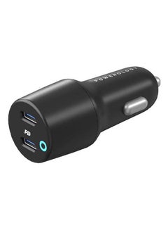 Buy iPhone Car Charger 45W Ultra-Quick Charger Dual USB-C Output Compatible with New iPhone 14 Pro Max/14 Pro/14/13Pro Max/13 Pro/12 Mini/11/XS Magsafe/ iPad Pro /iPad mini/Macbook and More, Black in UAE