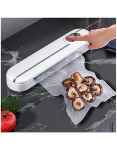 Buy Vacuum Sealer Machine, Automatic Air Sealing System for Food Storage Dry and Wet Food Modes with 10Pcs Seal Bags Starter Kit in UAE