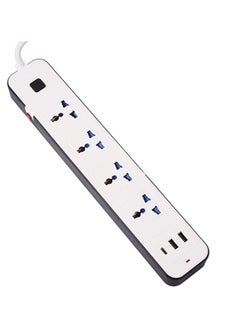 Buy Tycom Power Strip Power Extension with USB Extension Cord Flat Plug with Widely 4 AC Outlet and 2USB+1Type C, Small Desktop Station with 6 ft Power Cord, Compact Socket (A29U) in UAE