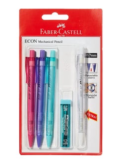 Buy 4-Piece Mechanical Pencils With a Pack of Leads 0.7mm in UAE