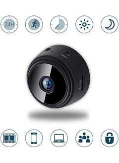 Buy 1080P Wireless Mini Hidden Camera with Motion Detection Portable Night Vision Surveillance Camera Black in UAE