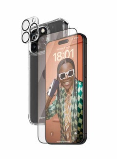 Buy 3-In-1 Pack iPhone 15 Pro Max / iPhone 6.7-Inch Pro Transparent in Saudi Arabia