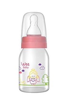 Buy Wee Baby Glass Feeding Bottle, Pink , Assorted, 125 ml in Saudi Arabia