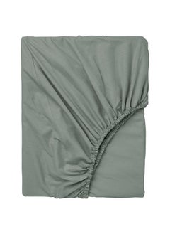 Buy Fitted Sheet Grey Green 90X200 Cm in Saudi Arabia