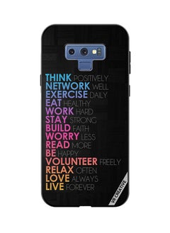 Buy Protective Case Cover For Samsung Galaxy Note 9 Think Positively Network Well Design Multicolour in UAE