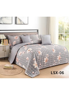 Buy Comforter set for two people 6piece bedspread, polyester 240 by 220cm in Saudi Arabia