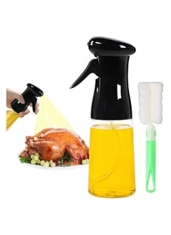 اشتري Oil Sprayer, Mister Olive Oil Spritzer for Air Fryer 210ml Cooking Spray Bottle Kitchen Gadgets with 1 Cleaning Brush for BBQ Frying Salad Roasting Frying في الامارات