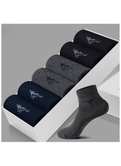 Buy 6 Pairs Of Boxed Men's Casual Breathable Business Style Mid Length Socks in UAE