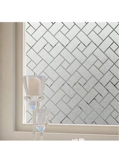 Buy Electrostatic-free glass film is opaque and Transparent Patterned Window Sticker Clear 40x200cm in UAE