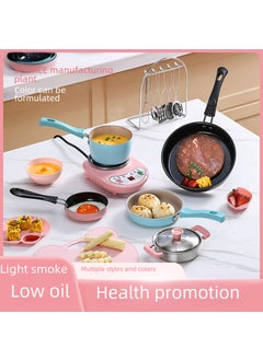 Buy Childrens mini kitchen real cooking frying pan can cook small iron pan non-stick pan pan baby food supplement small pot wholesale Green in UAE